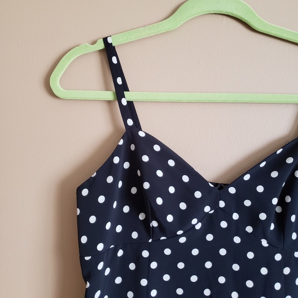 VINTAGE POLKA DOT MIDI DRESS - Picture 2 of 5